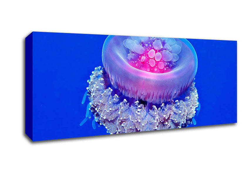 Neon Jellyfish Canvas Wall Art