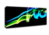 Vibrant Smoke Trail On Black Canvas Wall Art