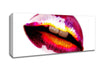 Pink Gloss Lips Canvas Wall Art