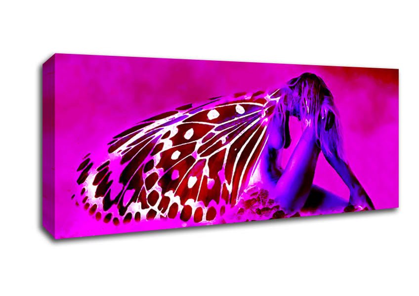 Pink Angel Wings Canvas Wall Art