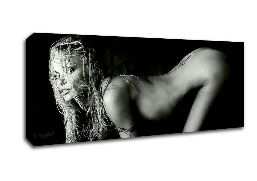 The Form Of A Woman B n W Canvas Wall Art