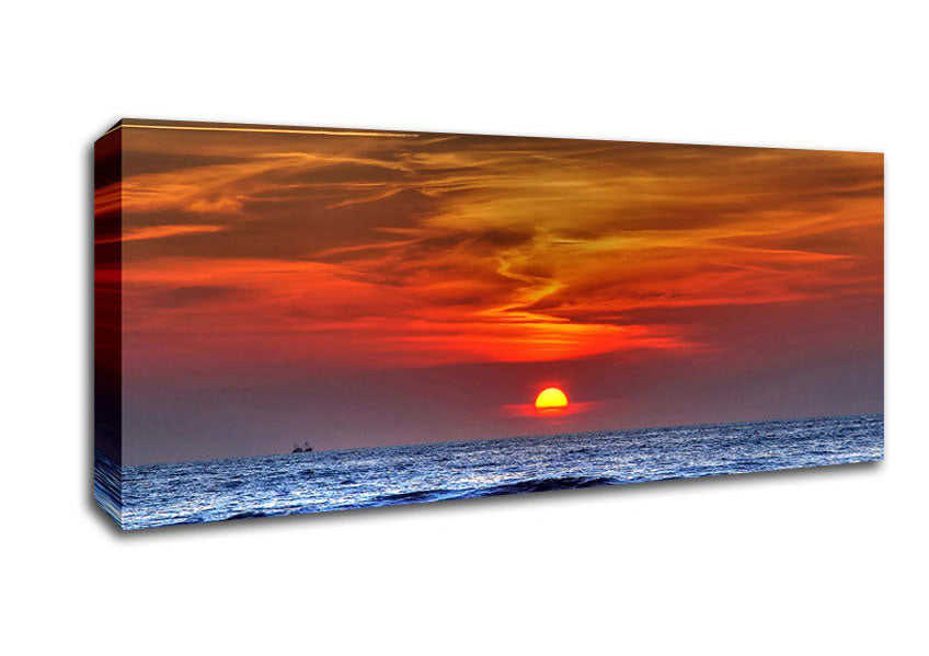 Sunset On The Beach Canvas Wall Art