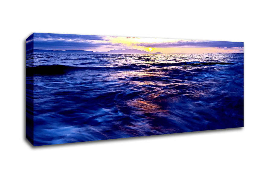 Skyline Of The Blue Ocean Canvas Wall Art