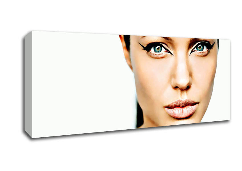 Angelina Jolie Cat Eyes Canvas Wall Art