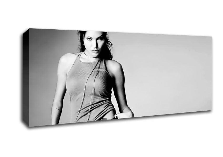 Angelina Jolie Sexy B n W Canvas Wall Art
