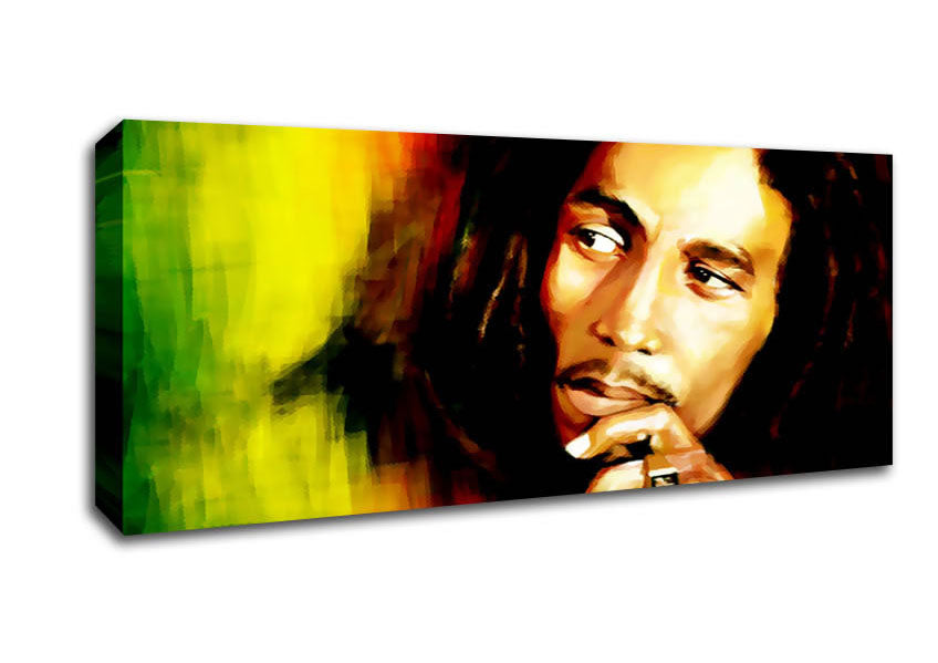Bob Marley Red Yellow Green Canvas Wall Art
