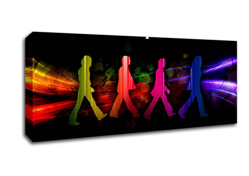 The Beatles Rainbow Walk Canvas Wall Art