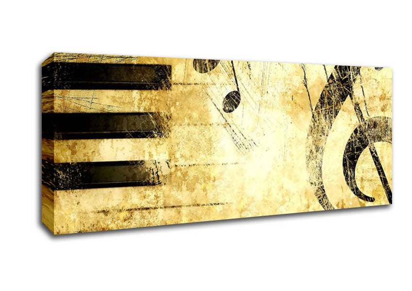 Old Music Score Background Canvas Wall Art