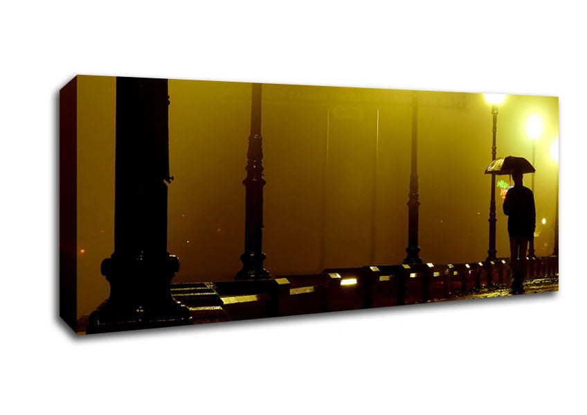 Alley Night Canvas Wall Art
