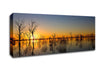 Beautiful Reflections Of The Winter Trees Canvas Wall Art