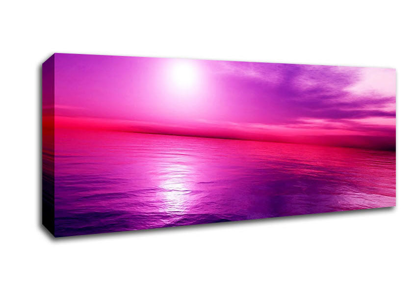 Stunning Lilac Pink Ocean Reflections Canvas Wall Art