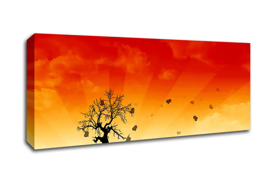 Sun Blaze Tree Canvas Wall Art