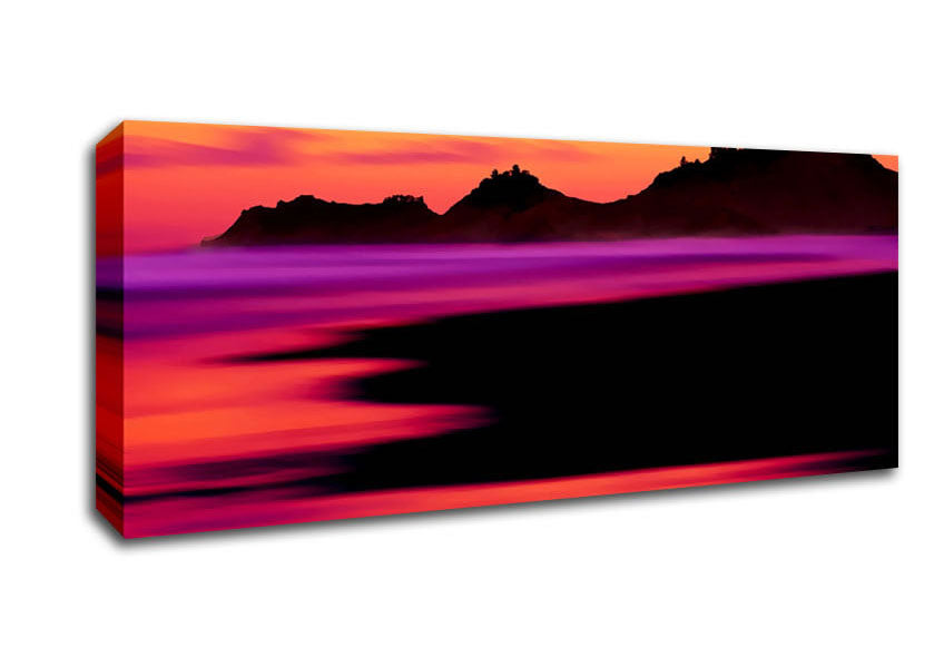 Surreal Red Ocean Nights Canvas Wall Art
