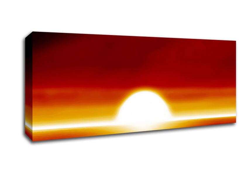 Surreal Orange Sunset Canvas Wall Art