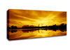 Stunning Lake At Sunset Golden Canvas Wall Art