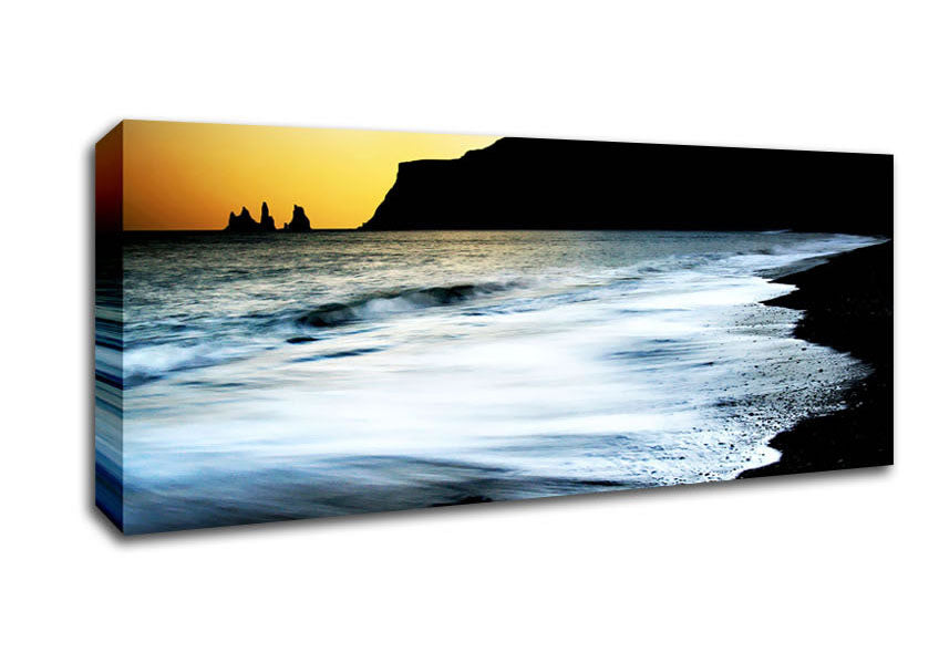 The Oceans Ebb At Dusk Canvas Wall Art