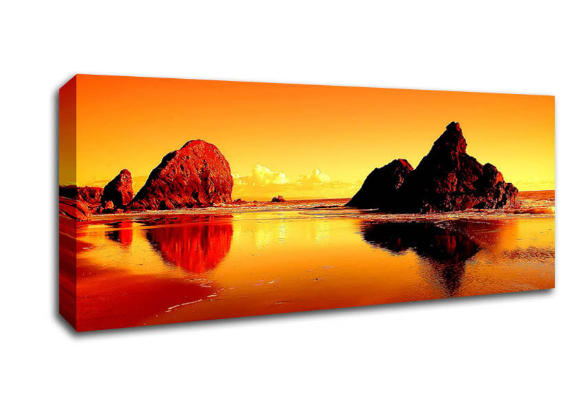 Reflections Of The Rocky Ocean Canvas Wall Art