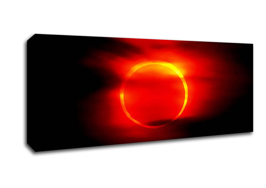 Total Eclipse Red Canvas Wall Art
