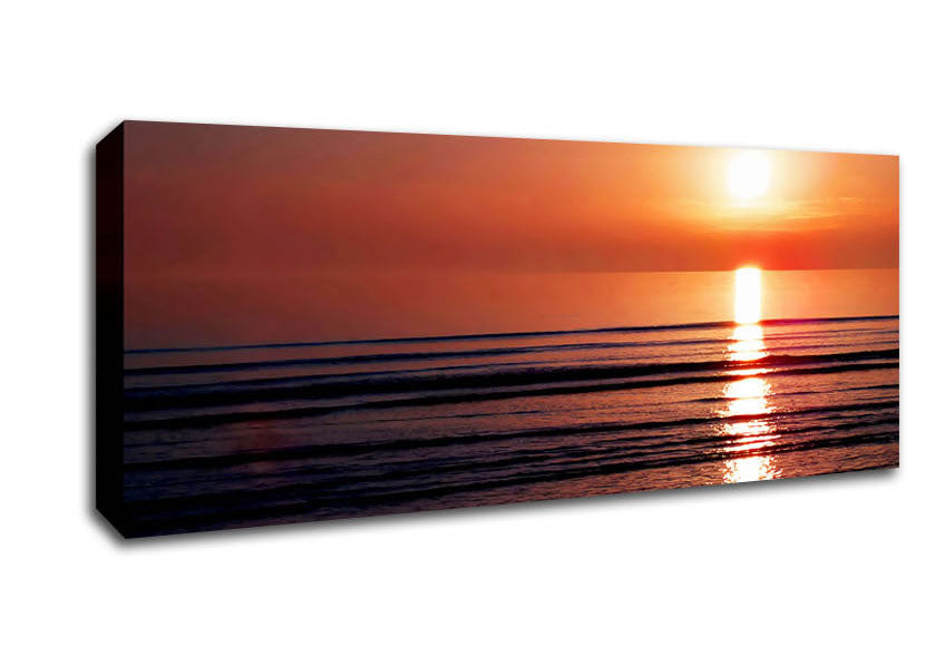 Peach Sun Reflection Canvas Wall Art