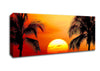 Sun Between The Palmtrees Canvas Wall Art