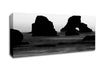 Black And White Ocean Flows To The Rocks Canvas Wall Art