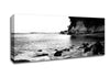 Black And White Sparkle Ocean Rocks Canvas Wall Art