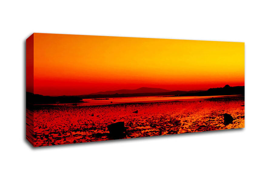 Orange Red Ocean Surprise Canvas Wall Art