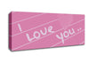 Love Quote I Love You Heart Pink Canvas Wall Art