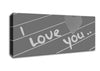 Love Quote I Love You Heart Grey Canvas Wall Art