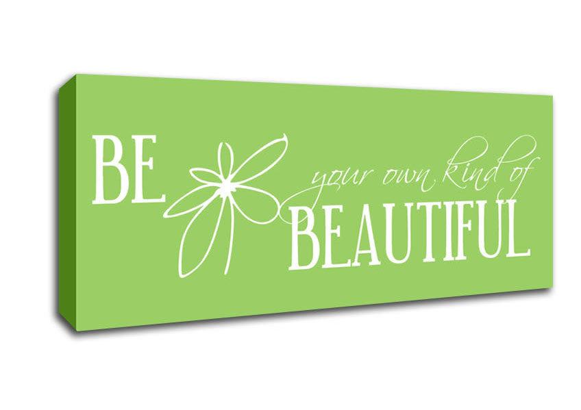 Be Your Own Kind Lime Green Canvas Wall Art