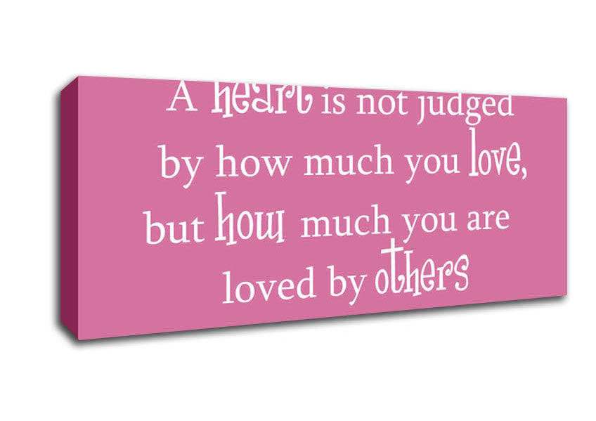 Movie Quote Wizard Of Oz A Heart Is Not Judged Pink Canvas Wall Art