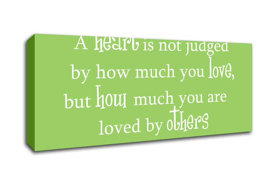 Movie Quote Wizard Of Oz A Heart Is Not Judged Lime Green Canvas Wall Art