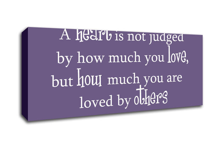 Movie Quote Wizard Of Oz A Heart Is Not Judged Lilac Canvas Wall Art