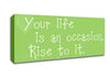 Suzanne Weyn Your Life Is An Occasion Lime Green Canvas Wall Art