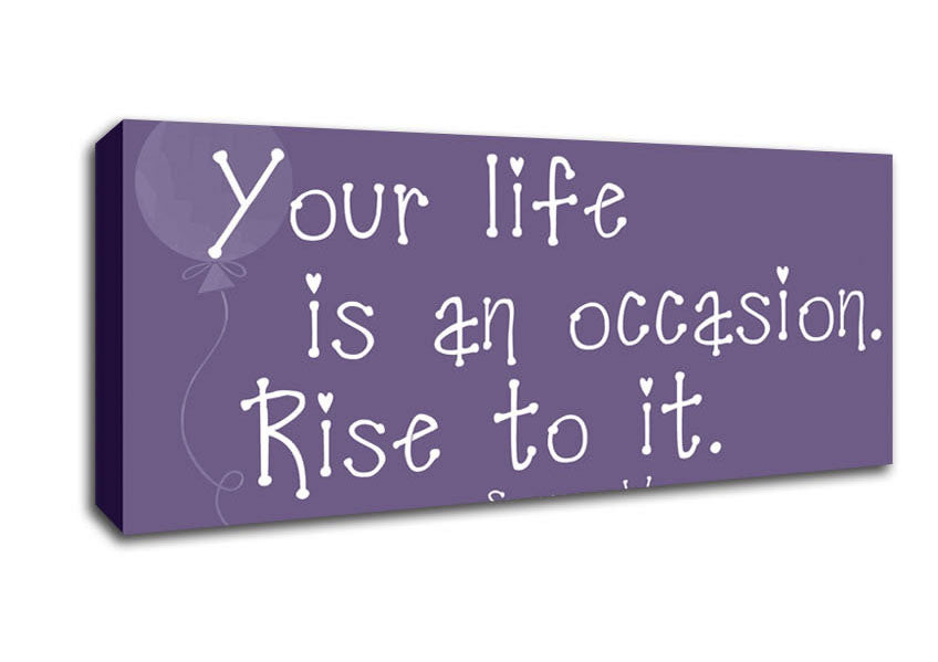 Suzanne Weyn Your Life Is An Occasion Lilac Canvas Wall Art