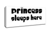 Princesss Sleeps Here 2 White Canvas Wall Art