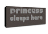Princesss Sleeps Here 2 Chocolate Canvas Wall Art