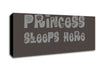 Princesss Sleeps Here Chocolate Canvas Wall Art