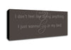 Music Quote Today I Dont Feel Like Bruno Mars Chocolate Canvas Wall Art
