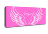 Nursery Quote Angel Wings Vivid Pink Canvas Wall Art