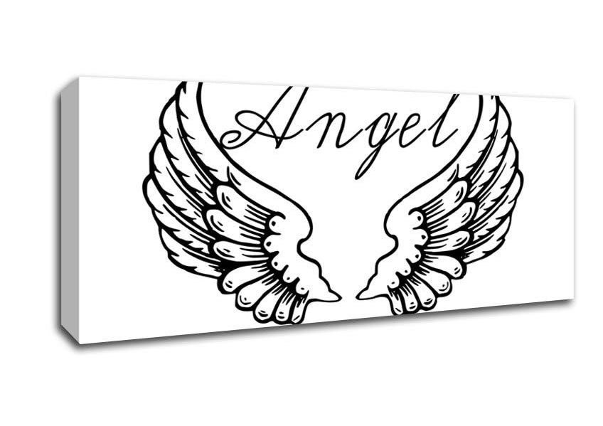 Angel Wings 4 White Canvas Wall Art