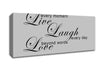 Love Quote Live Every Moment 3 Grey Canvas Wall Art