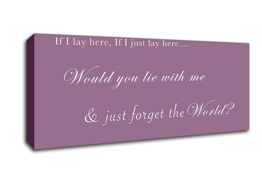 Music Quote If I Lay Here If I Just Lay Here Snow Patrol Dusty Pink Canvas Wall Art