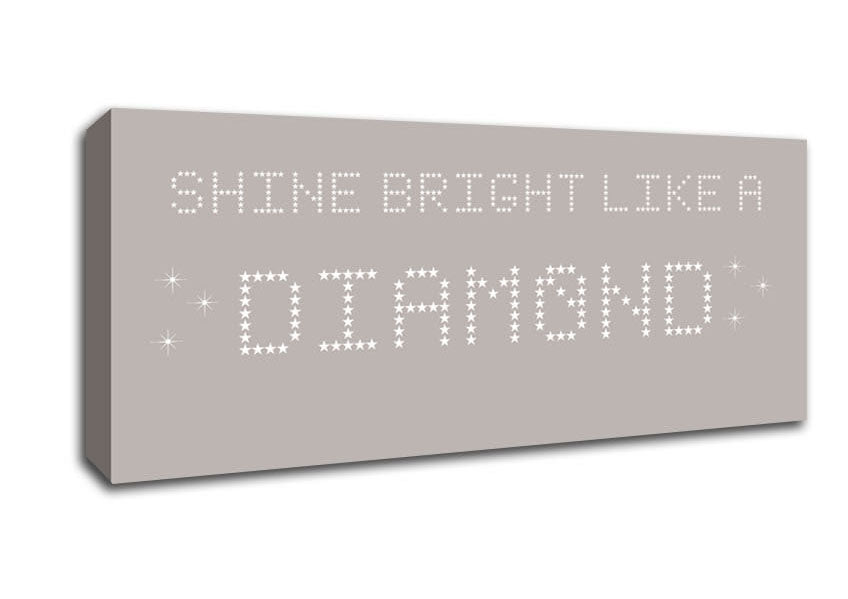 Music Quote Shine Bright Rihanna Beige Canvas Wall Art