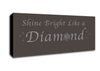 Music Quote Shine Bright Like A Diamond Rihanna Chocolate Canvas Wall Art