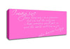 Music Quote Imagine John Lennon Vivid Pink Canvas Wall Art