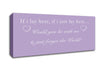 Music Quote If I Lay Here Snow Patrol Lilac Canvas Wall Art