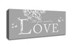 Music Quote All You Need Is Love Grey White Canvas Wall Art