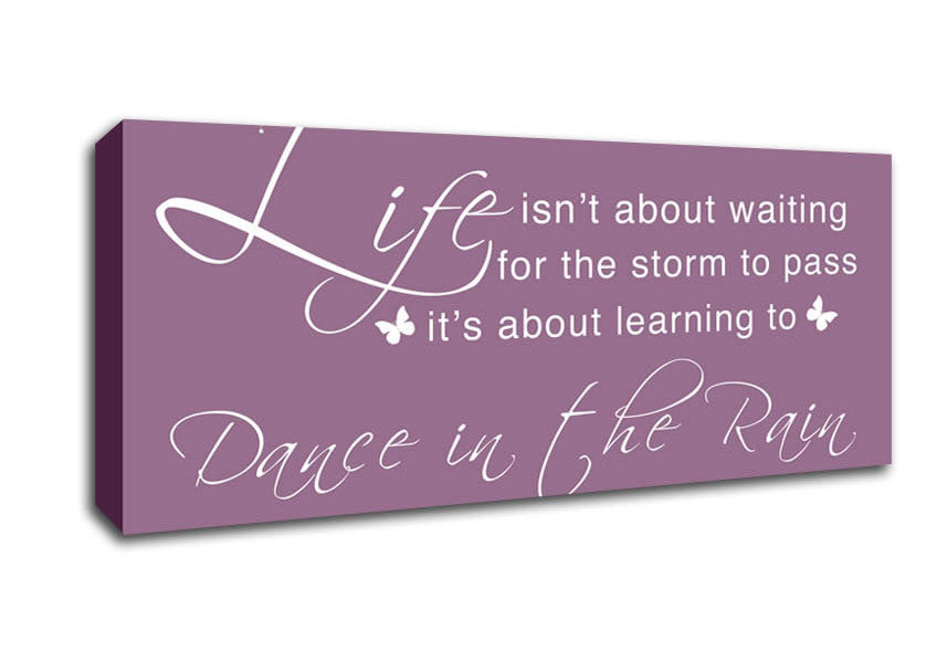 Life Isnt About Waiting Dusty Pink Canvas Wall Art