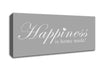 Home Quote Happiness Is Home Made Grey White Canvas Wall Art